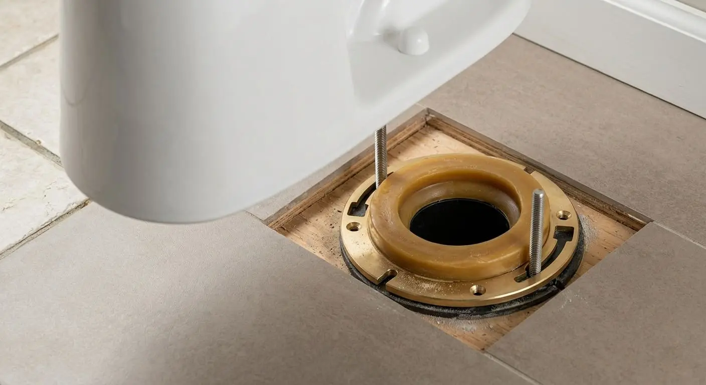 Wax ring placement and seal alignment during toilet installation